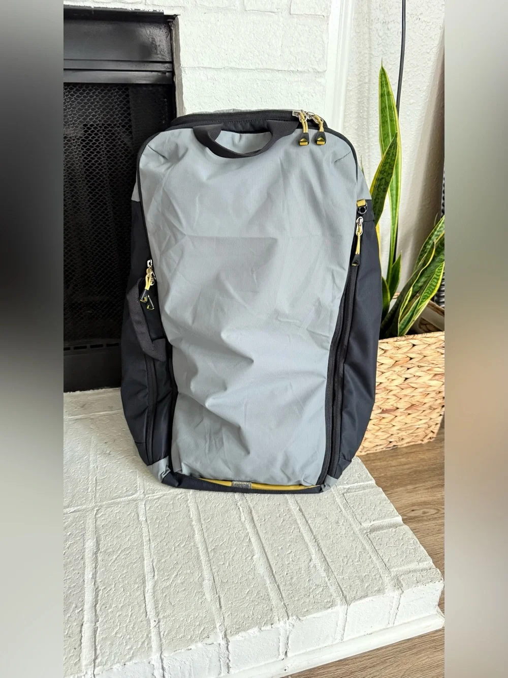 REI Co-op Travel Backpack Carry On Gray Black Clamshell Hiking Laptop Bag